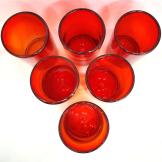 Solid Ruby Red 14 oz Drinking Glasses (set of 6)